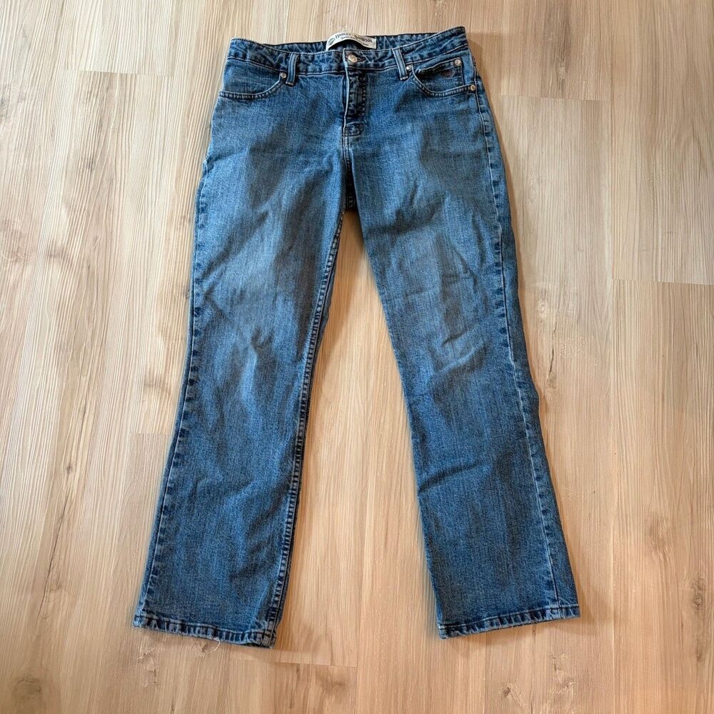 Harley Davidson Size 10P Boot Cut Womens Jeans Blues Denim Biker Motorcycle